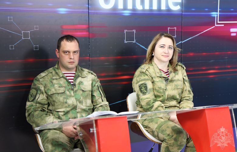 В Карачаево-Черкесии офицеры Росгвардии выступили в прямом эфире регионального телеканала 