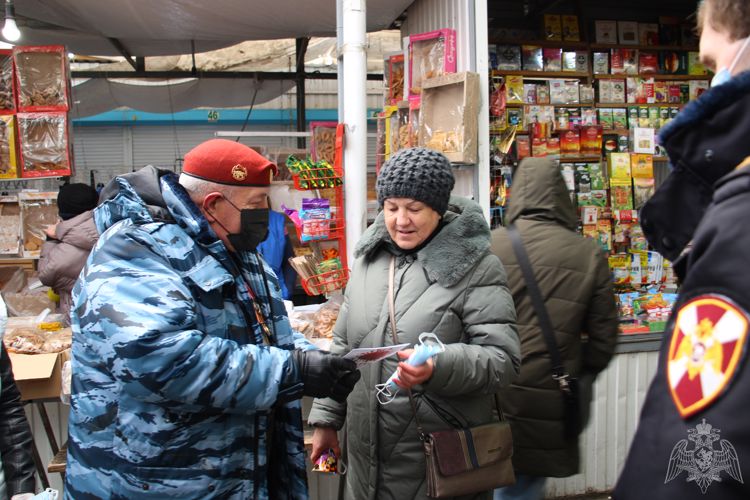 Росгвардейцы Карачаево-Черкесии провели  акцию  «Скажем «НЕТ» COVID 19»