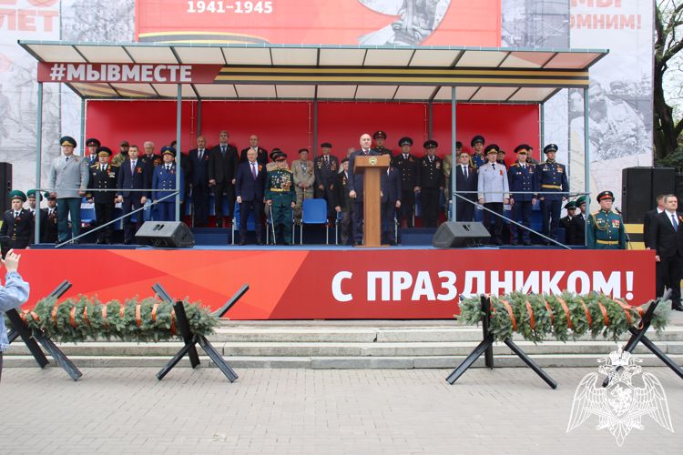 В День Победы начальник Управления Росгвардии по Карачаево-Черкесской Республике принял участие в торжественном митинге