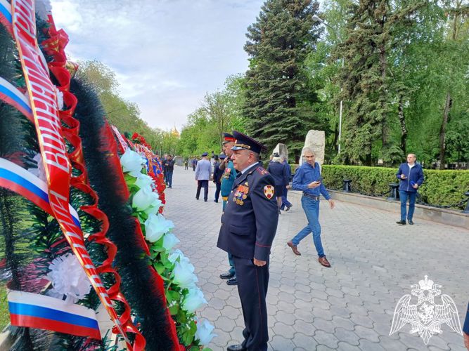 В День Победы начальник Управления Росгвардии по Карачаево-Черкесской Республике принял участие в торжественном митинге