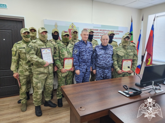 Мероприятие, посвященное годовщине образования  ОМОН Росгвардии, прошло в Карачаево-Черкесии