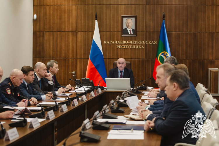 Начальник Управления Росгвардии по Карачаево-Черкесской Республике принял участие в заседании Антитеррористической комиссии и Оперативного штаба региона