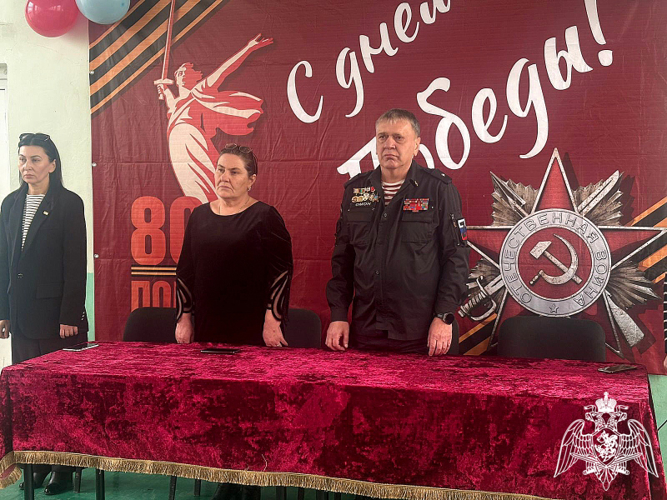 В Карачаево-Черкесии представитель Росгвардии принял участие в патриотическом мероприятии