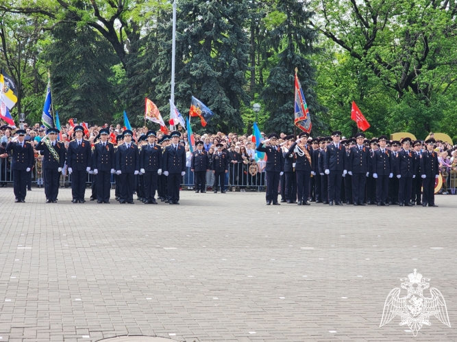 Начальник Управления Росгвардии по Карачаево-Черкесской Республике принял участие в торжественном митинге в честь 80-й годовщины Победы в Великой Отечественной войне