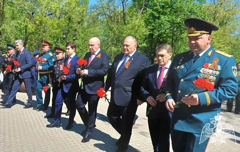 Начальник Управления Росгвардии по Карачаево-Черкесской Республике принял участие в торжественном митинге ко Дню Победы