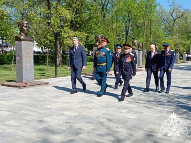 Начальник Управления Росгвардии по Карачаево-Черкесской Республике принял участие в торжественном митинге ко Дню Победы