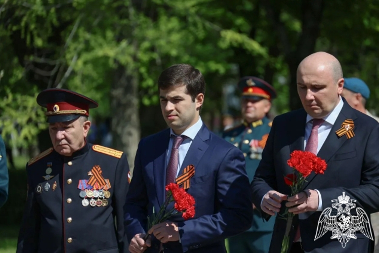 Начальник Управления Росгвардии по Карачаево-Черкесской Республике принял участие в торжественном митинге ко Дню Победы