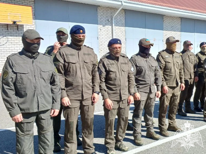 В Карачаево-Черкесии росгвардейцы присоединились в общероссийской минуте молчания